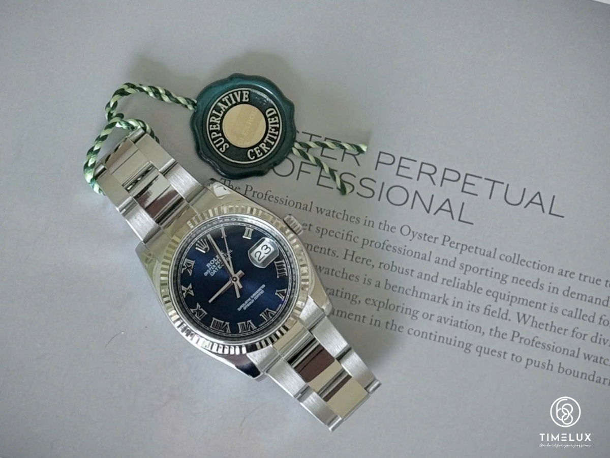 Đồng hồ Rolex 116234 Datejust Blue Roman Dial Oyster 36mm 